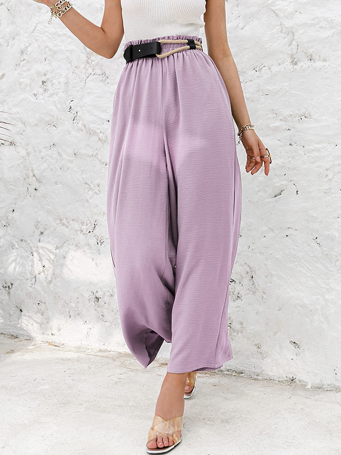 Women's Daily Simple Style Solid Color Ankle-length Pleated Wide Leg Pants display picture 28