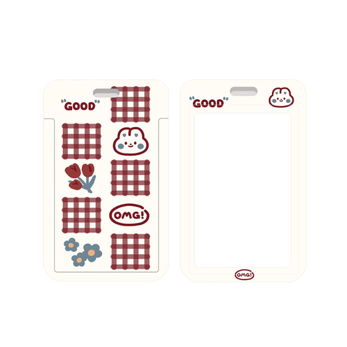 Foreign Trade Wholesale Vitality Card Set Little Rabbit Little Red Flower Student ID Pack Factory Brand Work ID Set Bus Proximity Card