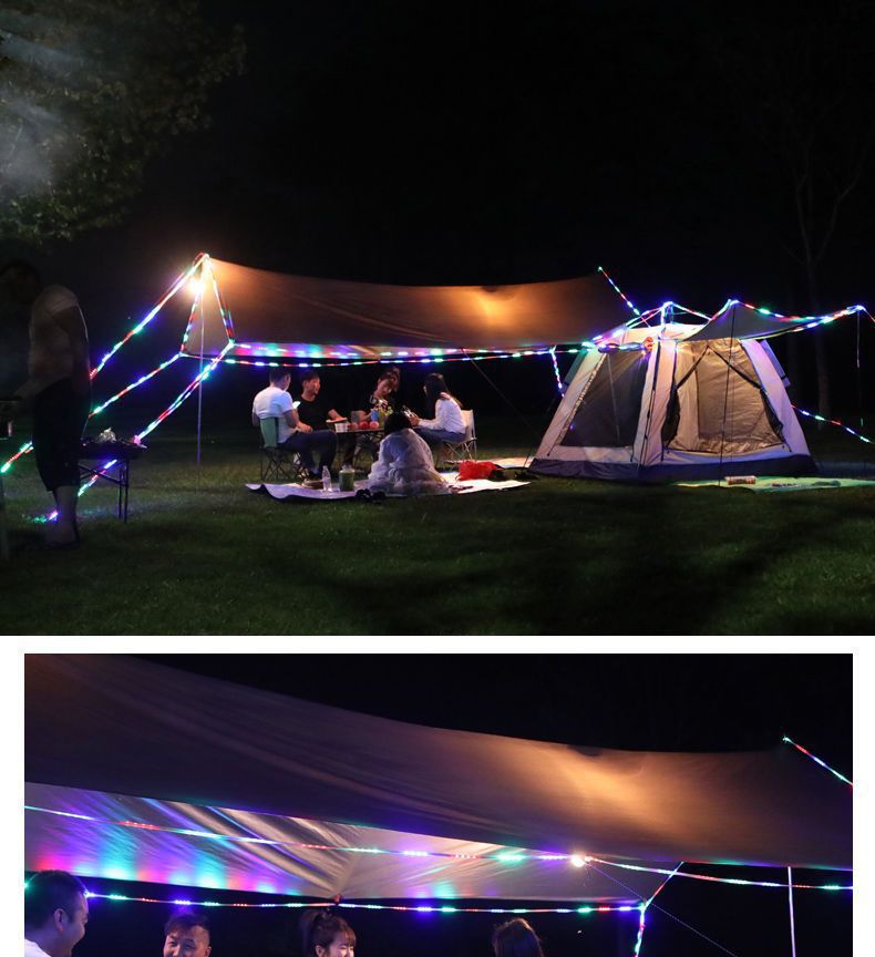 Outdoor canopy tent, thickened sunshade, waterproof, sun-proof, UV-resistant, portable for camping, butterfly-shaped canopy