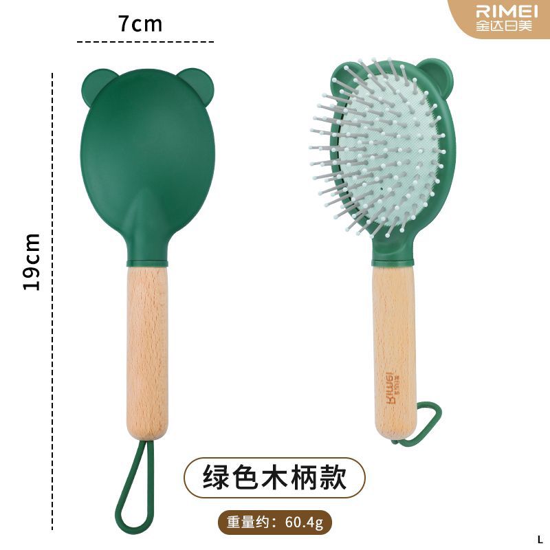 Pein de masaje de cuero cabelludo de madera Jinda Rimei pein de masaje antiestático bolsa de aire esponjosa cabelludo