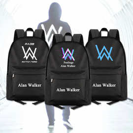 艾伦沃克AlanWalker双肩包DJ电音男女学生书包校园时尚潮流背包