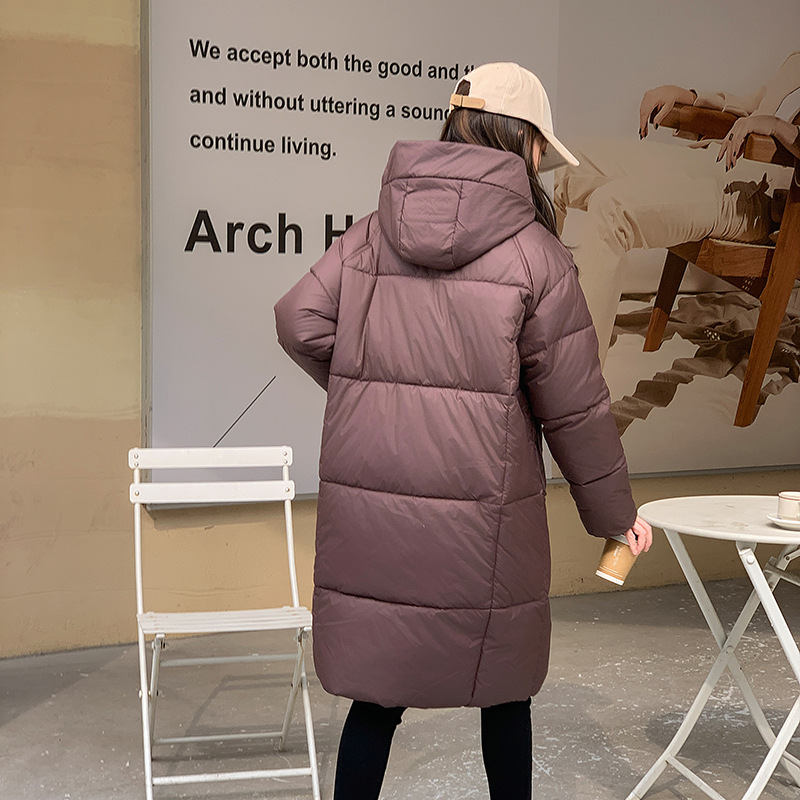 Europa nueva ropa de algodón suelta de invierno de 2025 mujer larga bolsillo de personalidad gruesa sobre la rodilla abrigo de moda image 3