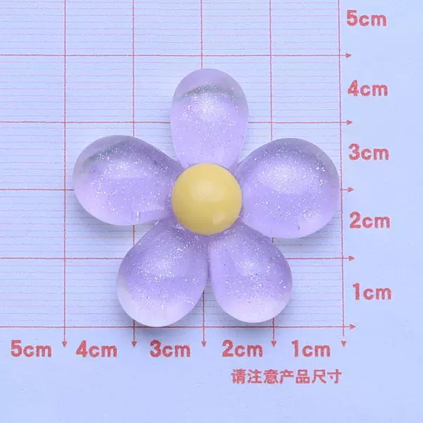 Ice-clear five-petal flower-purple