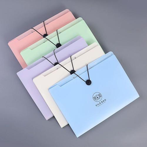 A4 file folders for primary school students use transparent insert file bags to organize test papers, junior high school students and high school students book clips