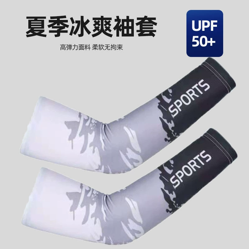 Солнцезащитный козырек с рукавом из ледяного шелка, Летний спорт на открытом воздухе, вождение, езда на велосипеде, мужская и женская светящаяся защита от ультрафиолета, защита от холода