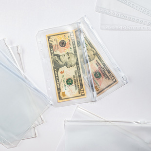 PVC transparent bag A6 hand account book A5 storage file bag information bag notepad business card book B5 loose-leaf bag