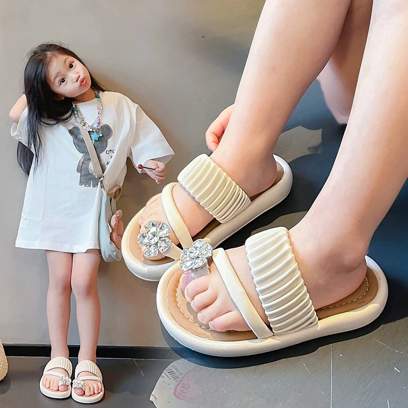 Summer Princess Slippers for Girls, French-Style Sandals, Soft Sole, Sizes 24–36 (14.5–20.5 cm)