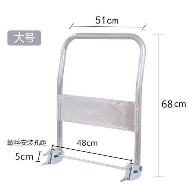 Agujero de montaje de mango galvanizado grande 48 cm