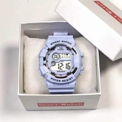 廠家批發男女生多功能抹茶綠電子表學生運動鬧鐘夜光LCD情侶手錶