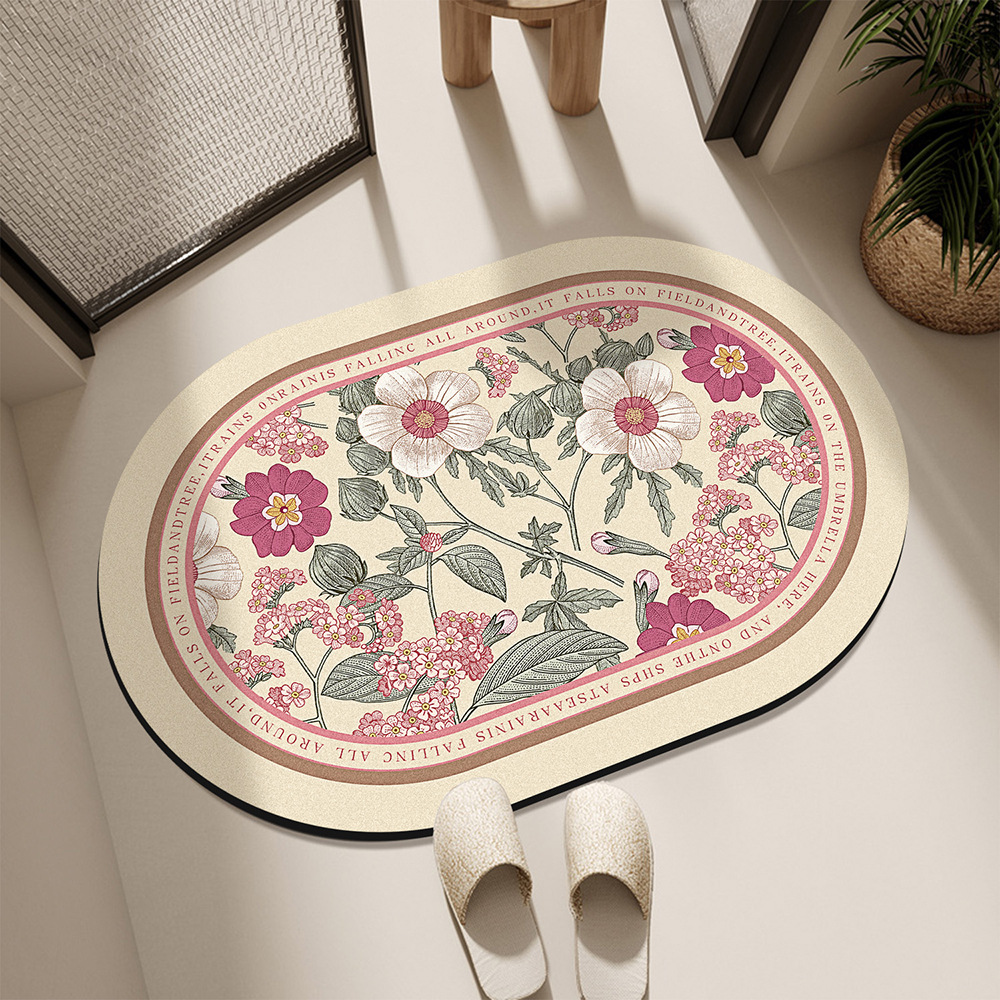 gabinete de baño americano puerta de barro de diatomeas absorción de agua alfombra antideslizante de secado rápido alfombra de baño alfombra de puerta