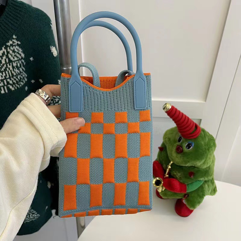 Nuevo amor bolso del teléfono móvil bolso de punto al por mayor de gran capacidad bolso de mano estudiante crossbody bolsa de lana fábrica