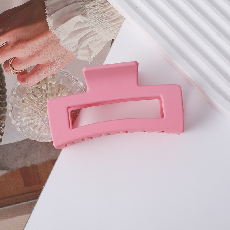 Agarre de pelo helado transfronterizo color de caramelo Cabeza trasera simple clip de pelo grande clip de tiburón de baño updo accesorios para el cabello al por mayor