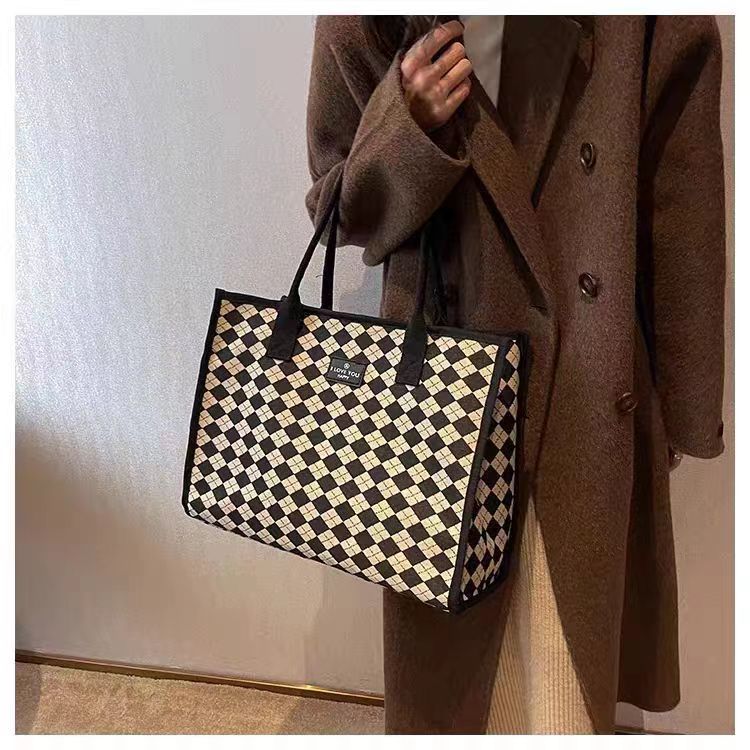 Bolso de lona casual, bolso de mano de mujer, bolso de hombro de gran capacidad, bolso de mano para estudiantes de clase.