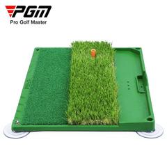 PGM Indoor Golf Strike Pad with Tee Box, Odorless Soft Rubber Base, Suction Cup, Swing and Chipping