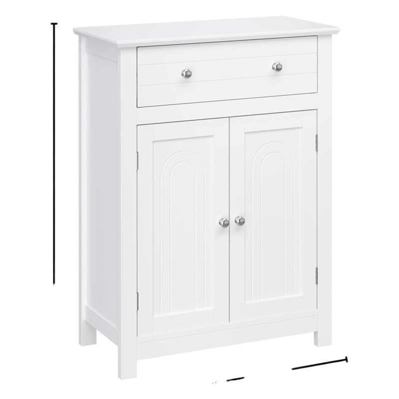 Alquiler de cama y desayuno tipo de piso conveniente gabinete lateral de almacenamiento móvil Nordic doble puerta simple de gran capacidad gabinete de baño