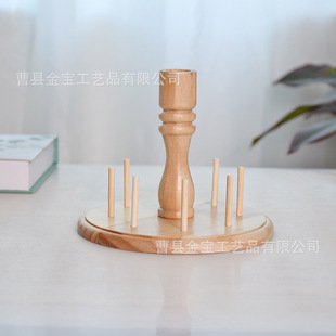 In-Stock Wooden Sewing Machine Thread Storage Rack, Household Knitting Tool Spool Rack, Beech Wood Multi-Spool Bobbin Yarn Holder