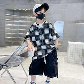 儿童装男童夏装短袖T恤2024新款中大童夏季夏款薄款纯棉上衣洋气