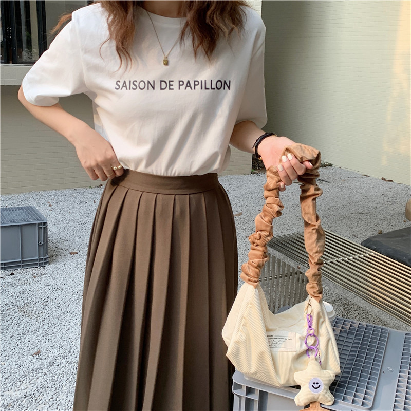 19212 corduroy retro underarm bag, sweet and youthful girl's single-shoulder bag with contrasting colors, cute student square bag undefined