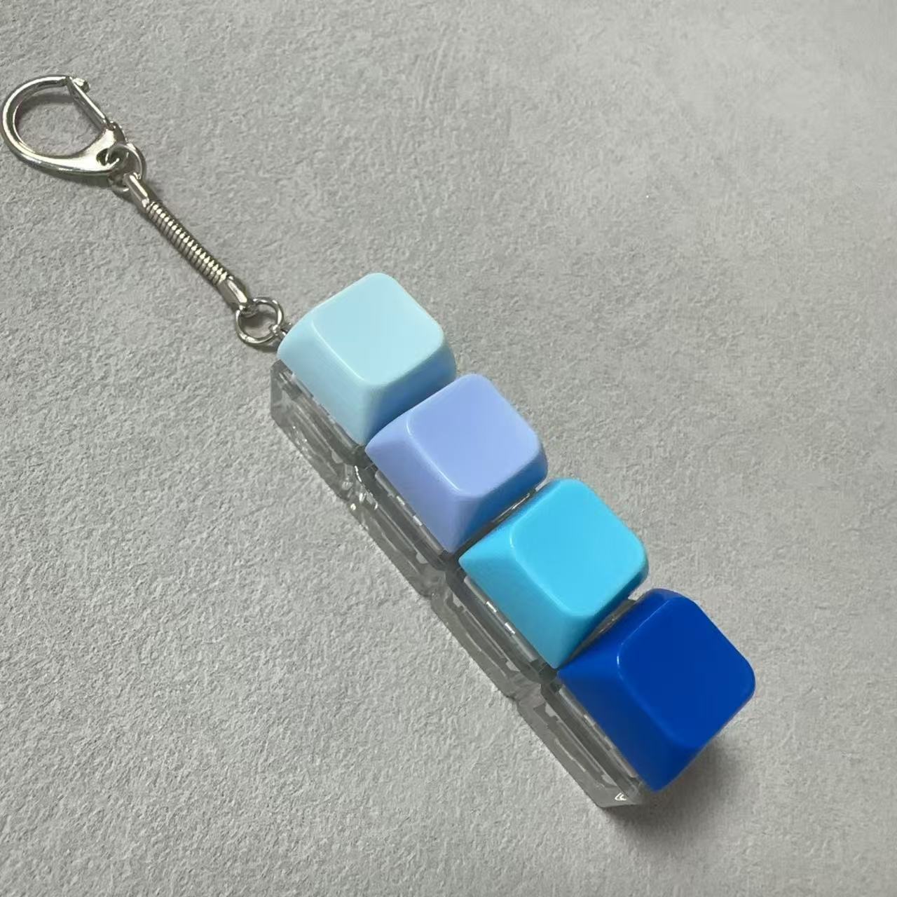 Four-button transparent case - blue gradient