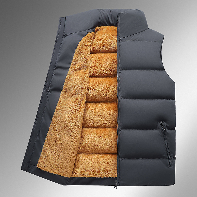 다크 그레이 [하이 퀄리티 조끼-칼라 단색]]