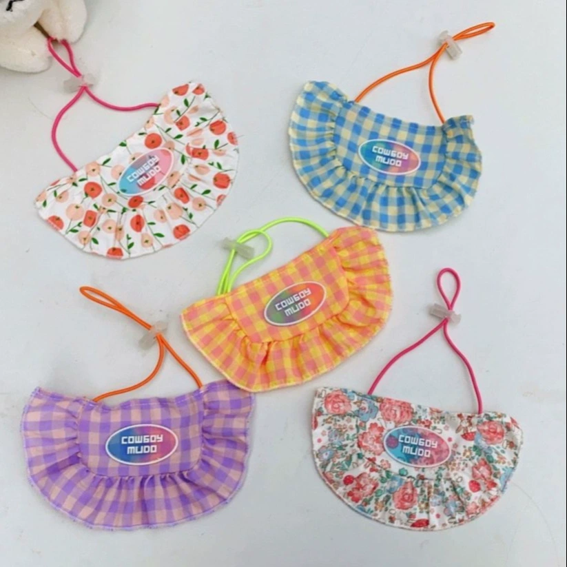 Модный повседневный регулируемый клетчатый нагрудник для собак с цветочным принтом для домашних животных, принадлежности для кошек, ошейник для кошек.