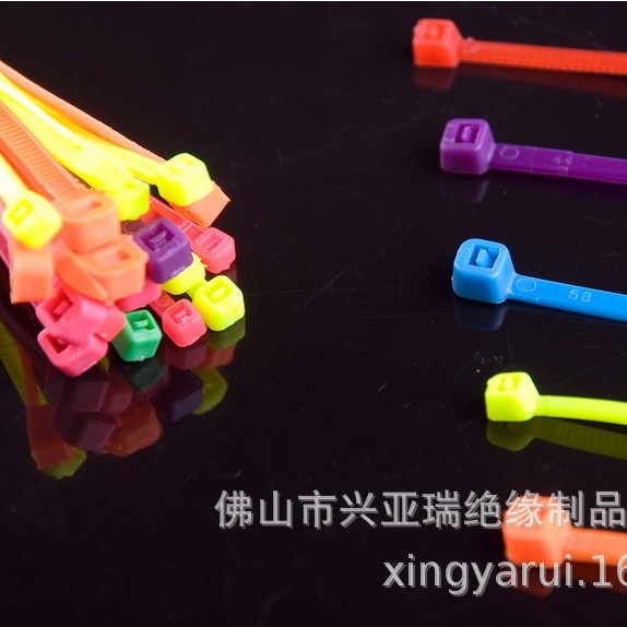 【生产】尼龙飞机头黑透明白彩色环保线束扎带各种规格不同长宽度