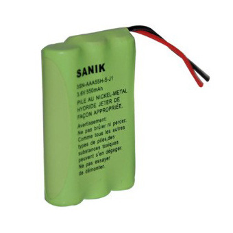 SANIK电池 无绳电话机电池3SN-AAA55H-S-J1镍氢电池 1