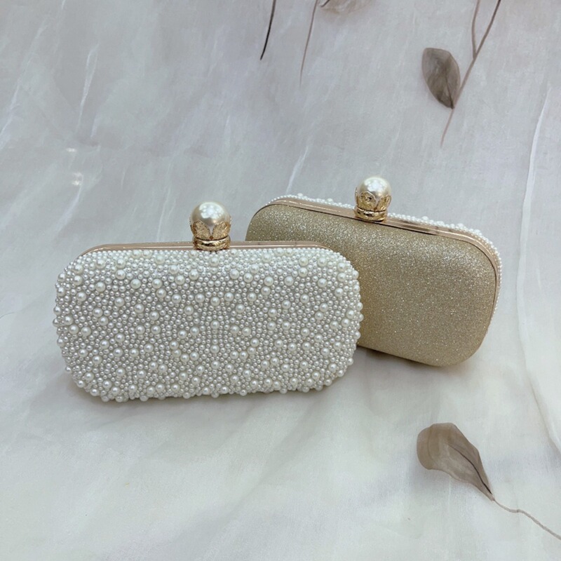 Socialite cheongsam clutch women's special evening dress dinner simple clutch suitable for Party and banquet pearl bag