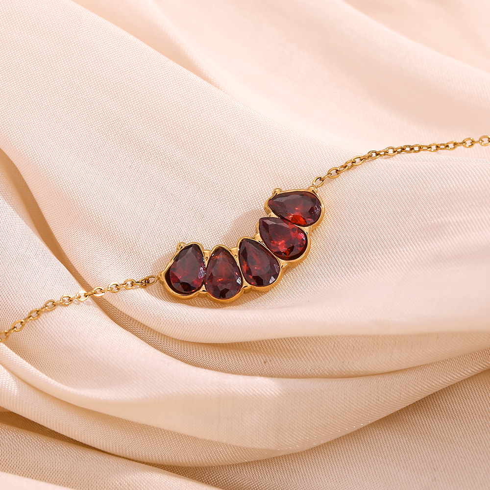 Red Diamond Stainless Steel Bracelet