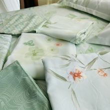 重磅竹纤维凉席夏季清新透气床单床上用品活性印花凉感凉席