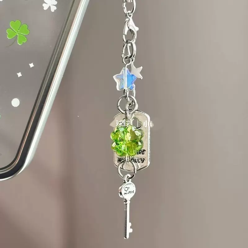 Brand mobile phone, strap, keychain, camera, pendant, handle, four-leaf clover