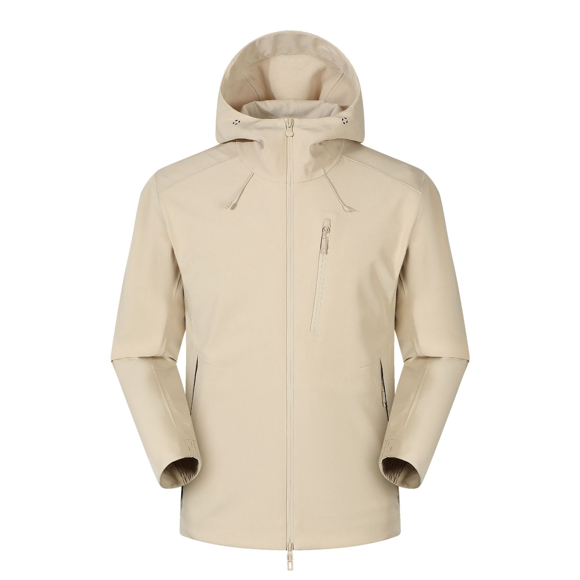 Chaqueta Impermeable con Capucha para Exteriores de Poliéster, A prueba de viento, para Senderismo y Montañismo