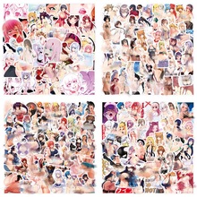 55张卡通性感兔女郎动漫女孩贴纸装饰手账文具水杯电脑防水贴画