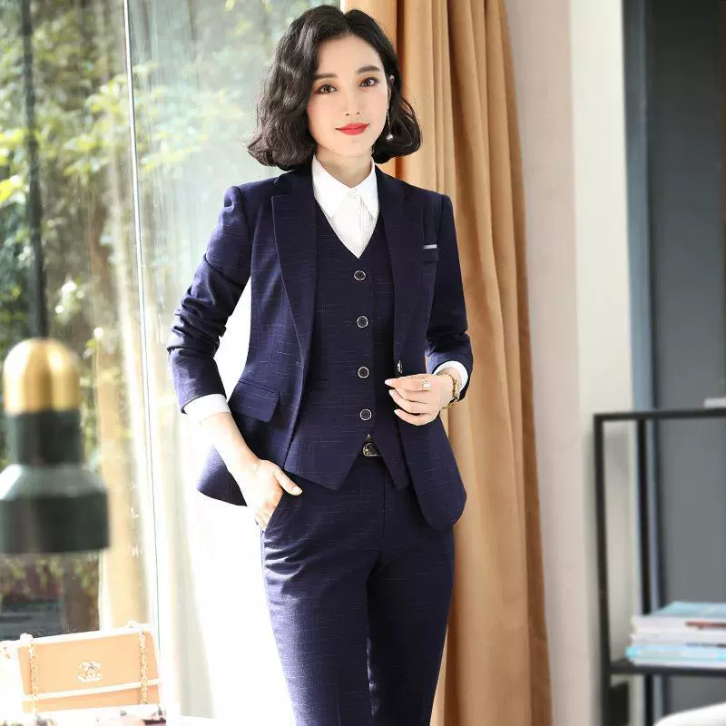 Осенне-зимняя деловая одежда, женский новый деловой костюм высокого класса, профессиональный костюм 4S Рабочая одежда менеджера магазина
