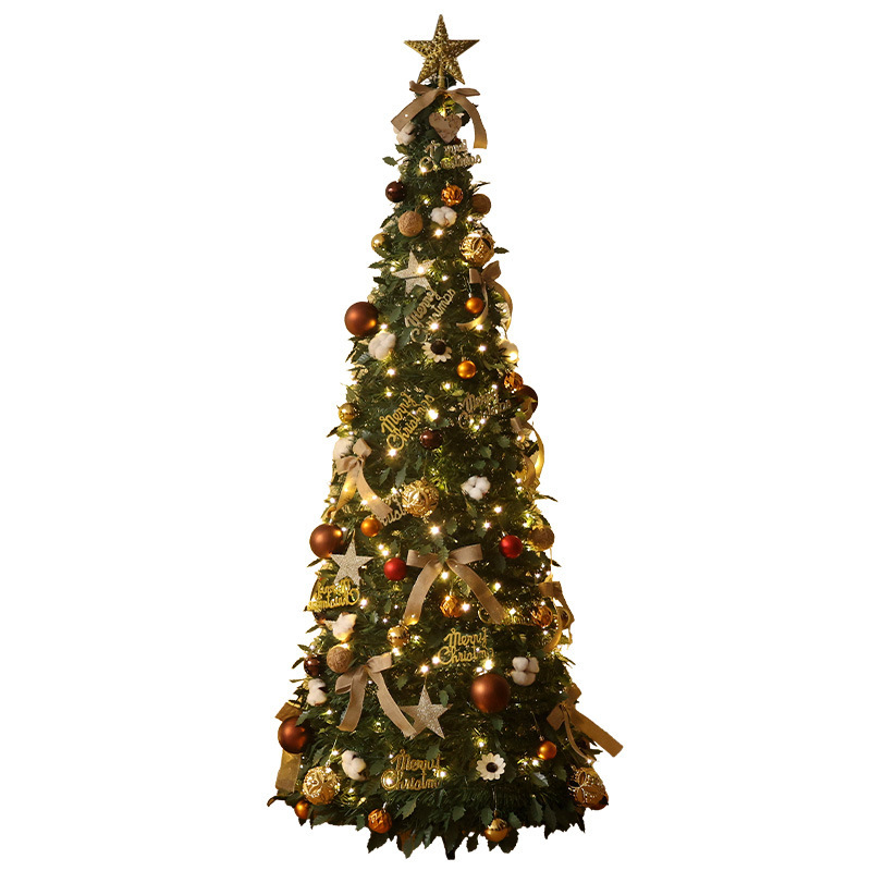 Árbol de Navidad DIY retráctil plegable sin instalación árbol de Navidad decoración de sala de estar gran decoración de Navidad
