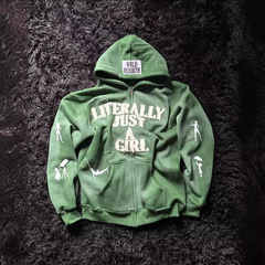 アメリカ式Y2Kヒップホップのアルファベットは布の刺繍を貼ります。