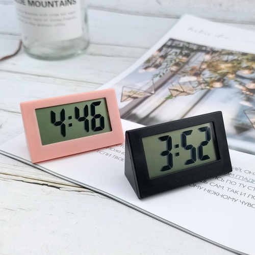 Car clock, mini clock, simple electronic clock, bedside clock, promotional gift clock, cute student clock, small triangle clock
