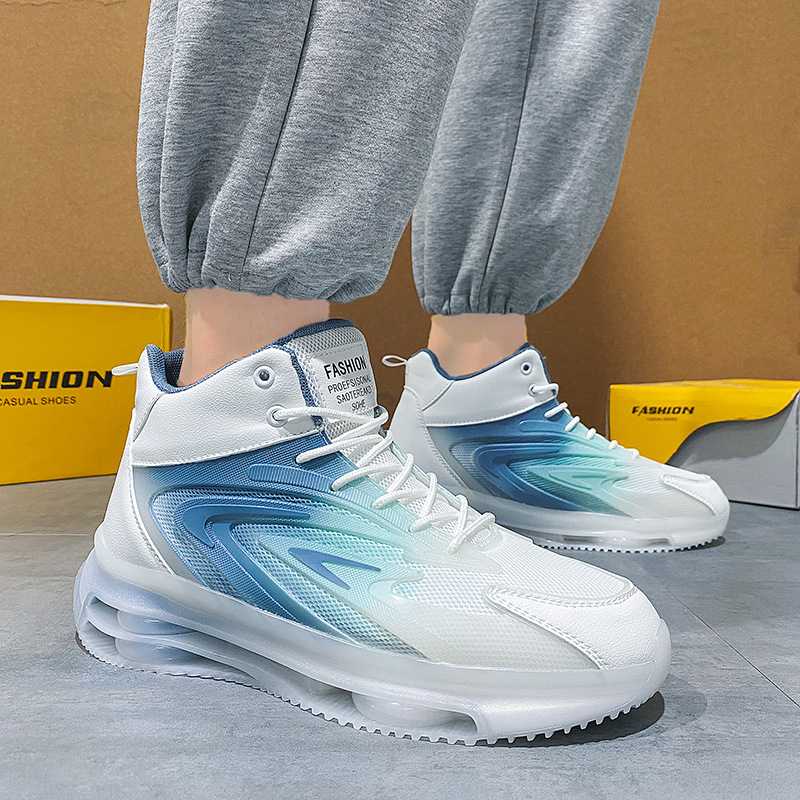 2022 male students high-top Korean casual sports shoes personality bottom gradient fashion trend Torre shoes wholesale