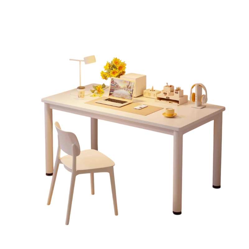 Mesa de computadora al lado de la cama Mesa de estudio Mesa de escritorio Mesa simple de alquiler de habitaciones de alquiler de dormitorio Mesa de oficina Mesa blanca de esquina redonda