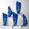 Metal crystal resin colorful trophy, thumb hexagonal pillar pentagram wood trophy excellent employee annual meeting