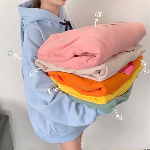 Cross-border 190g Autumn/Winter Pikachu Hooded Sweatshirt for Women Students Japanese Anime Thick Medium-Length Hooded Cute Top