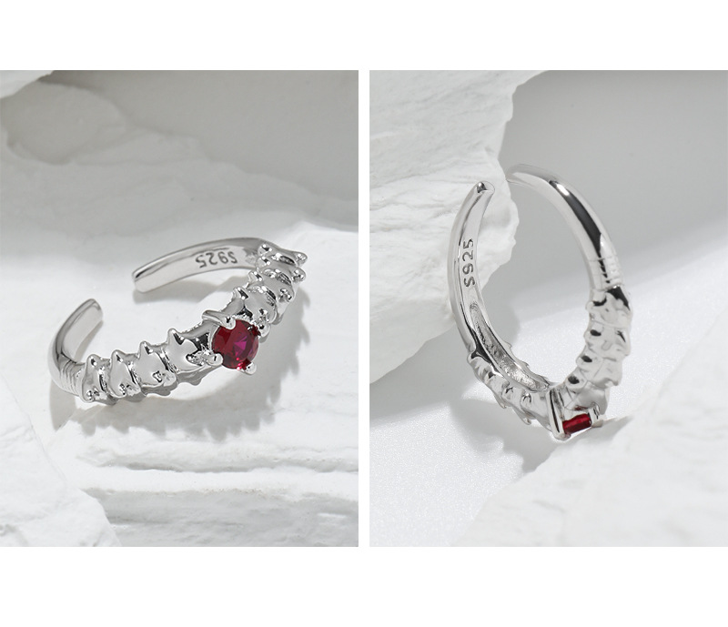 Fashion Geometric Sterling Silver Plating Zircon Open Ring