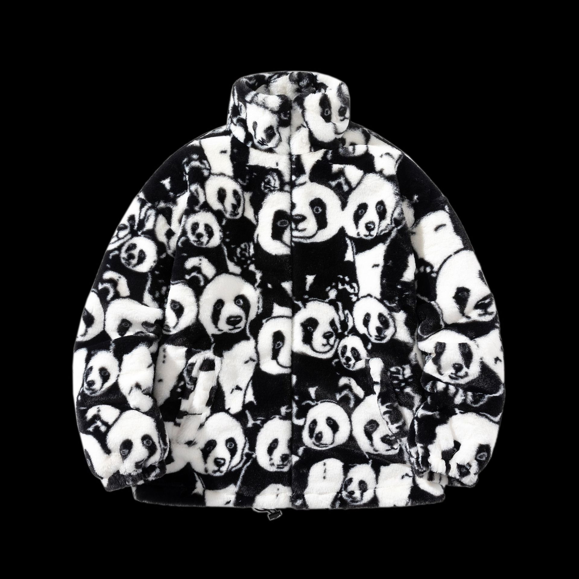 Abrigo de algodón estampado Panda para amantes invierno Nuevo estilo coreano reducción de edad suelta más abrigo de felpa acolchado