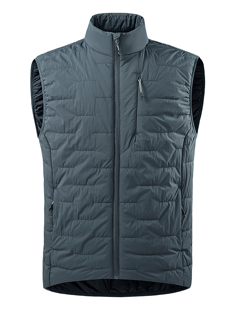 Chaleco Acolchado con Cuello Stand de Nylon Térmico y Ligero para Viajes y Ocio