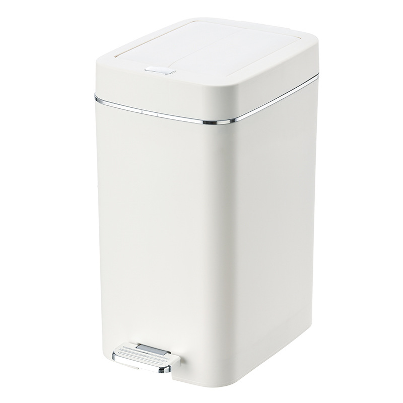 Bote de basura, barril de almacenamiento de grietas de descenso doméstico, barril de limpieza de pedal de baño, barril sanitario sellado a presión