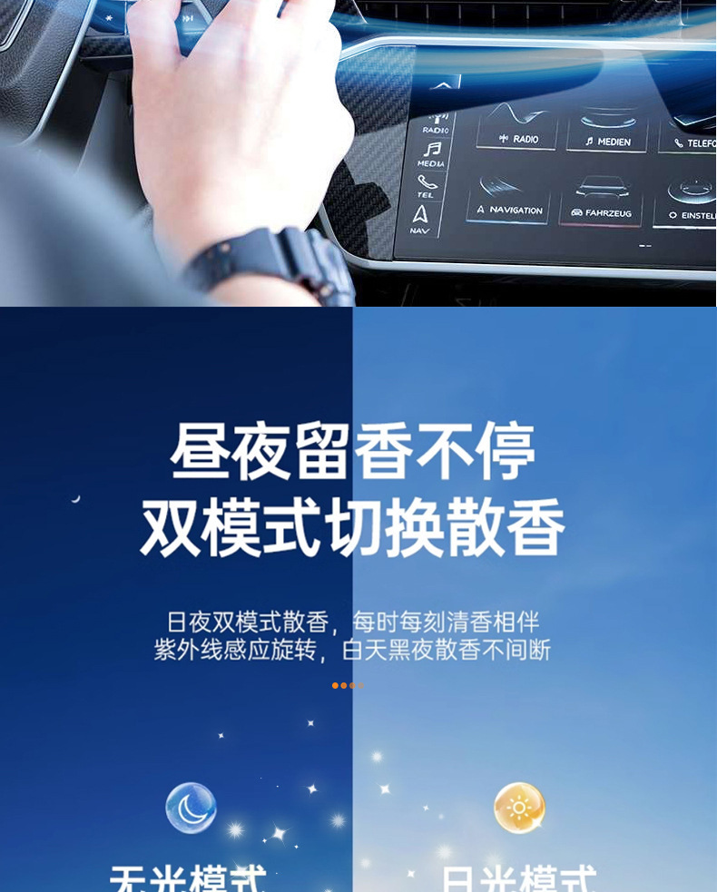 Cross-Border Ufo-Shaped Car Gift Rotating Aromatherapy Car Decoration Perfume High-End Elegant Long-Lasting Fragrance