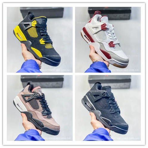 Внешняя торговля, трансграничная обувь Putian, оптовая продажа, дропшиппинг, повседневная спортивная обувь AJ4 Joe 4, мужские культурные баскетбольные кроссовки, кроссовки
