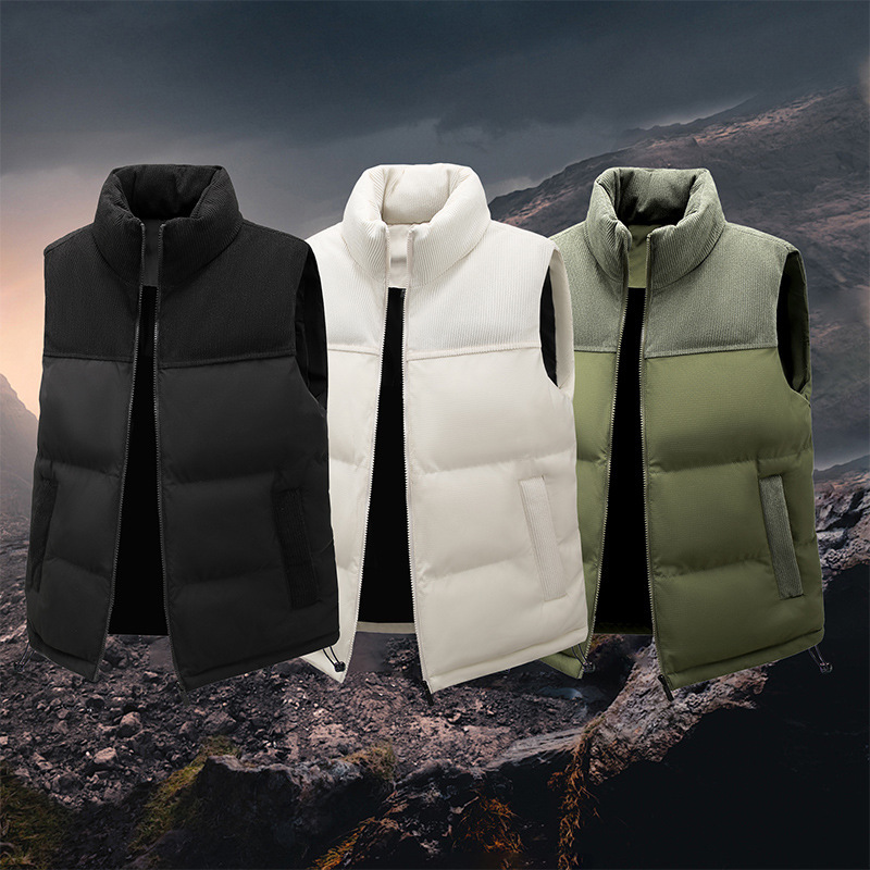 Phph Source Manufacturer [M-8Xl] Fat down Cotton Vest Men's Loose Large Size Plus Fat Warm Vest