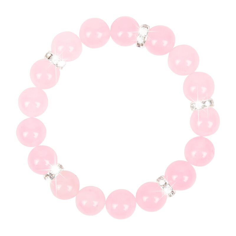 European and American new 10mm natural agate Topaz bracelet anxiety relief elastic bracelet luminous rhinestone bracelet gift