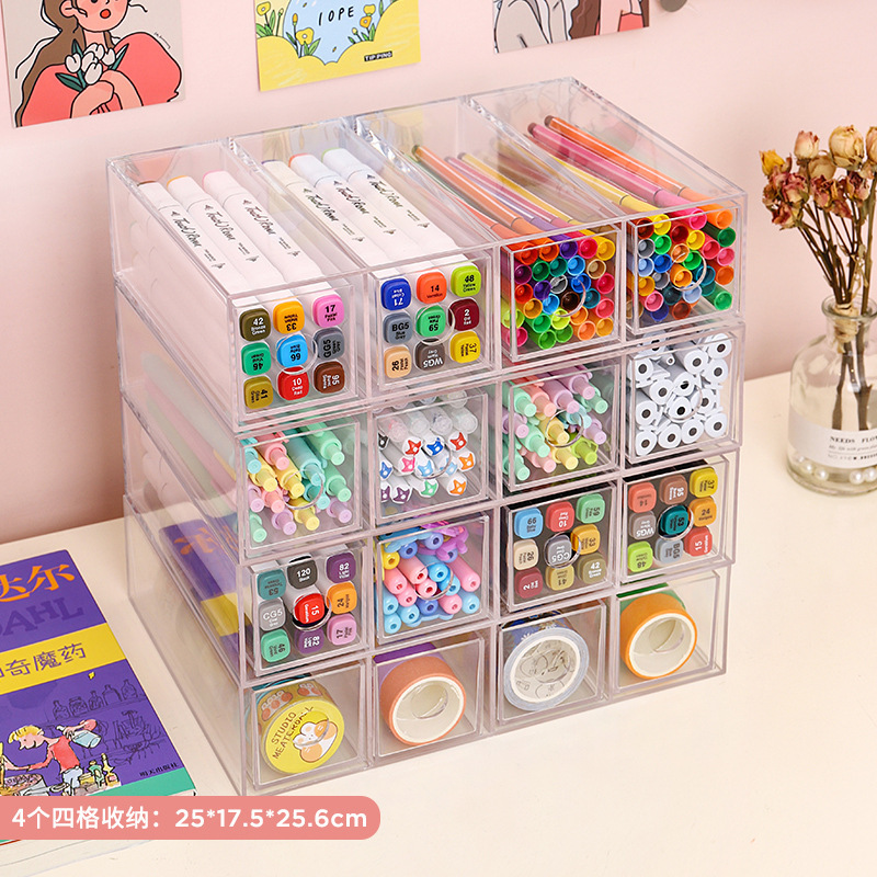 Caja de lápiz caja de almacenamiento de escritorio caja de alumno creativo estudiante Oficina hueco cajón palo marcador papelería almacenamiento